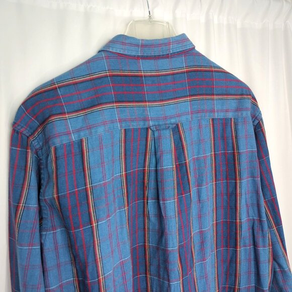 Pendleton Button Down Shirt Large Button Down Blue Plaid - Picture 6 of 7